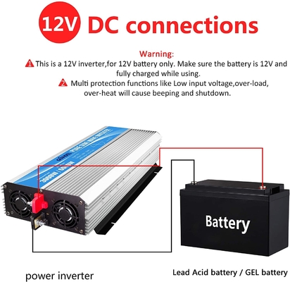 reiner Wellenkraft-Inverter DC12V des Sinus-3000W zu AC120V mit Fernbedienung