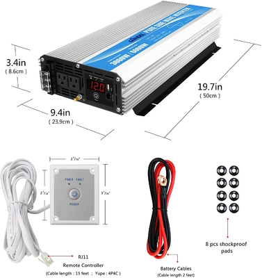 reiner Wellenkraft-Inverter DC12V des Sinus-3000W zu AC120V mit Fernbedienung