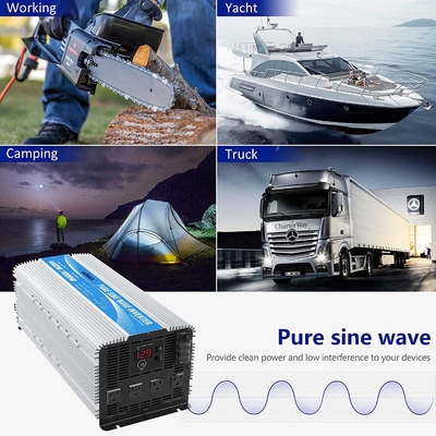 Hochleistungs-Sinus-Wellenkraft-Inverter 12V 2.4A hybrider Solarinverter-LED 4000W reiner
