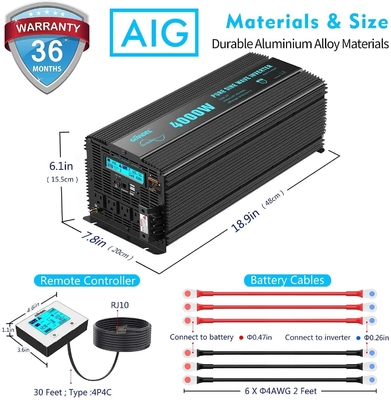 Sinus-Wellenkraft-Hochleistungsinverter DC24V-hybrider Solarinverter Giandel 4000W reiner