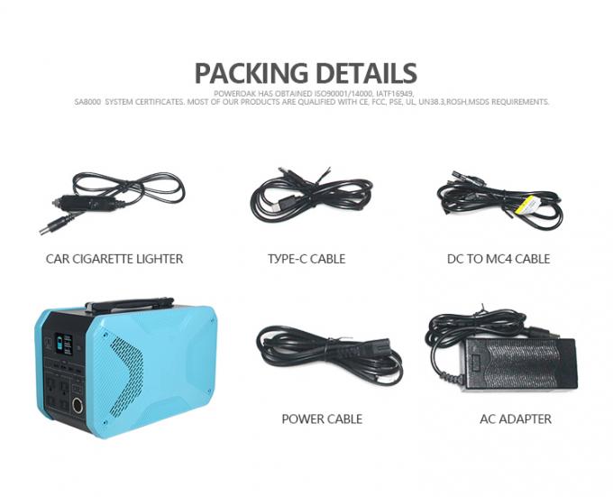 tragbare System-SolarStromversorgung 500W 10A für kampierendes 720Wh 2